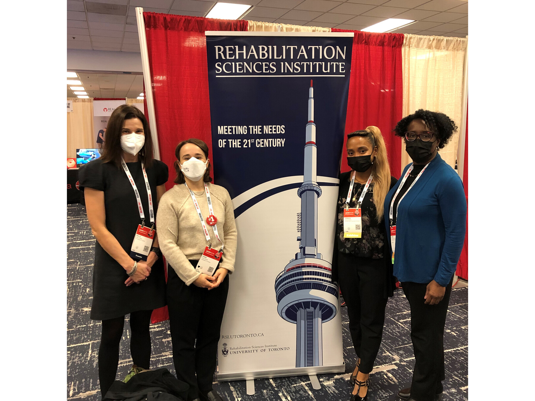 Dr. Kelly, Kiera McDuff, RSI staff Jessica Boafo and Diane Wiltshire at ACRM